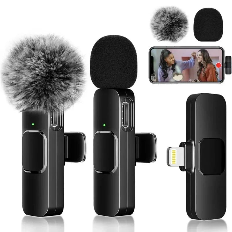 LISM Wireless Lavalier Microphones For iPhone Android iPad, 2 Pack