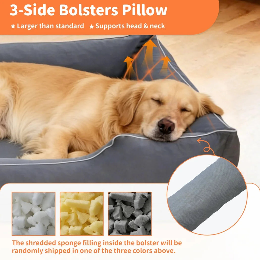 Borwart Orthopedic Dog Bed Pet Sofa With Removable Cover