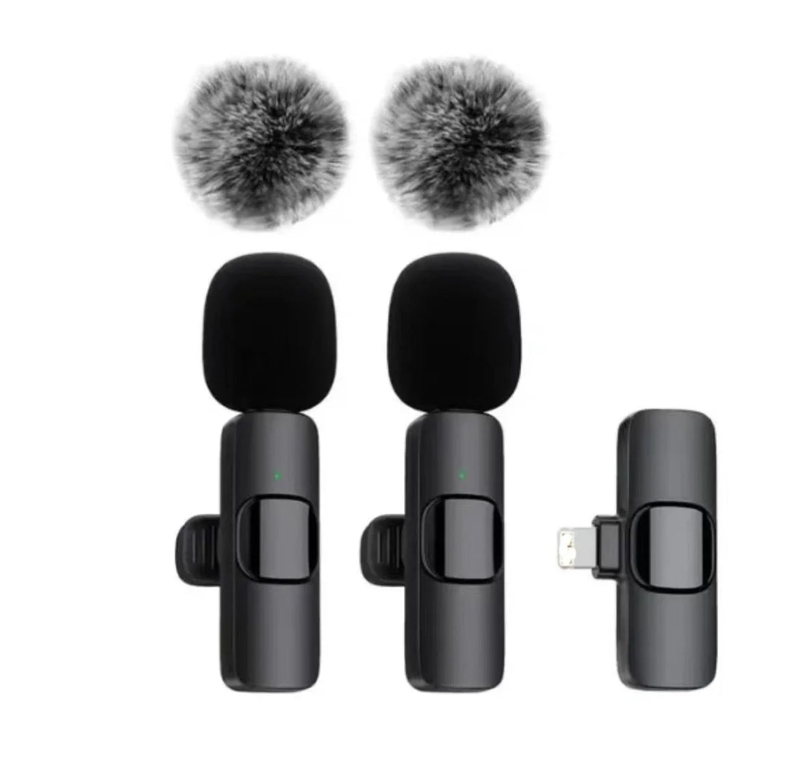 LISM Wireless Lavalier Microphones For iPhone Android iPad, 2 Pack