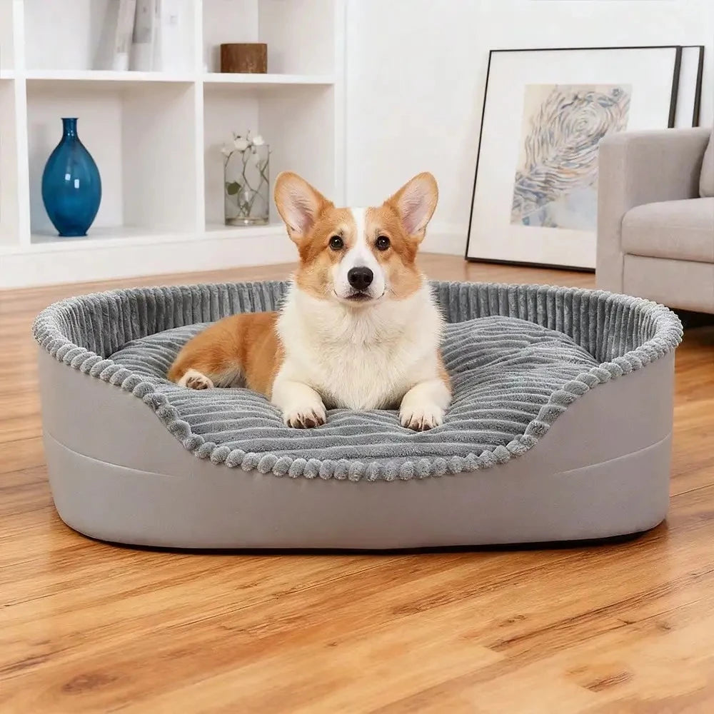 Machine Washable Pet Bed With Warm Cushion For All Pets