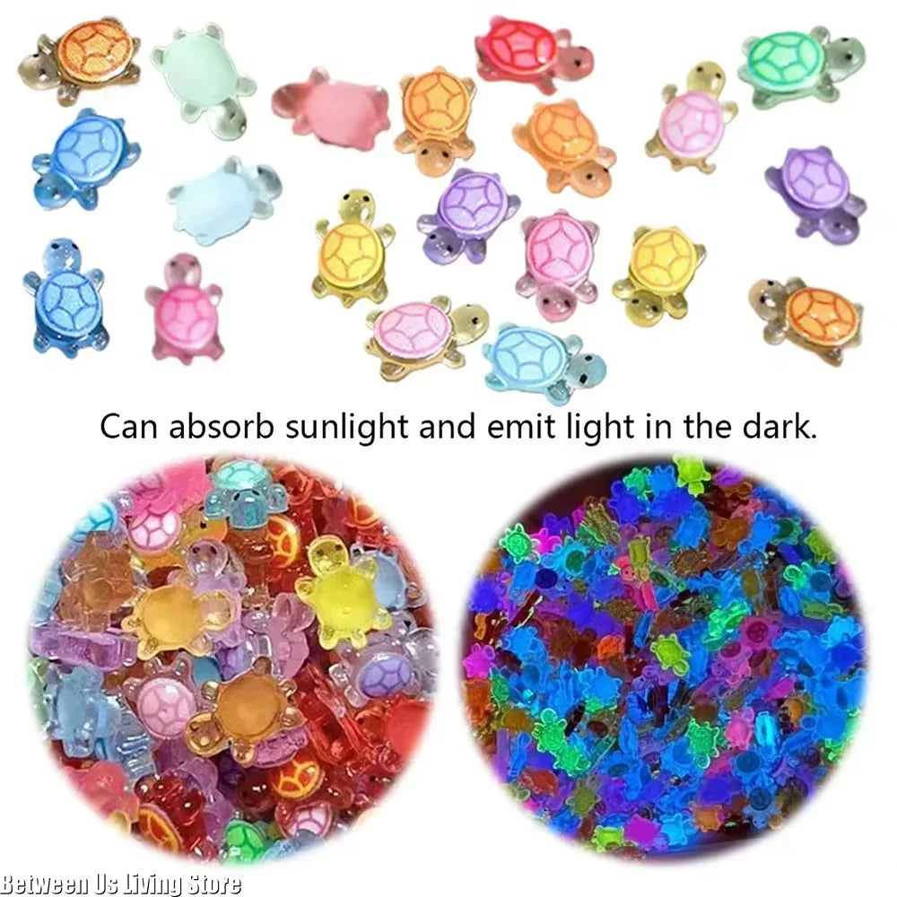 Miniature Luminous Turtle Figurines For Terrarium And Garden Decor