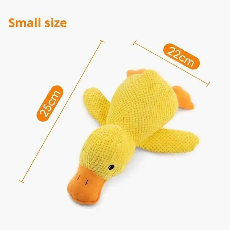 Bite Resistant Squeaky Plush Duck Dog Chew Toy For Puppies