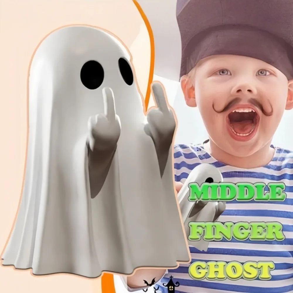 Cute Ghost Resin Statue Halloween Desk And Shelf Decor Ornament