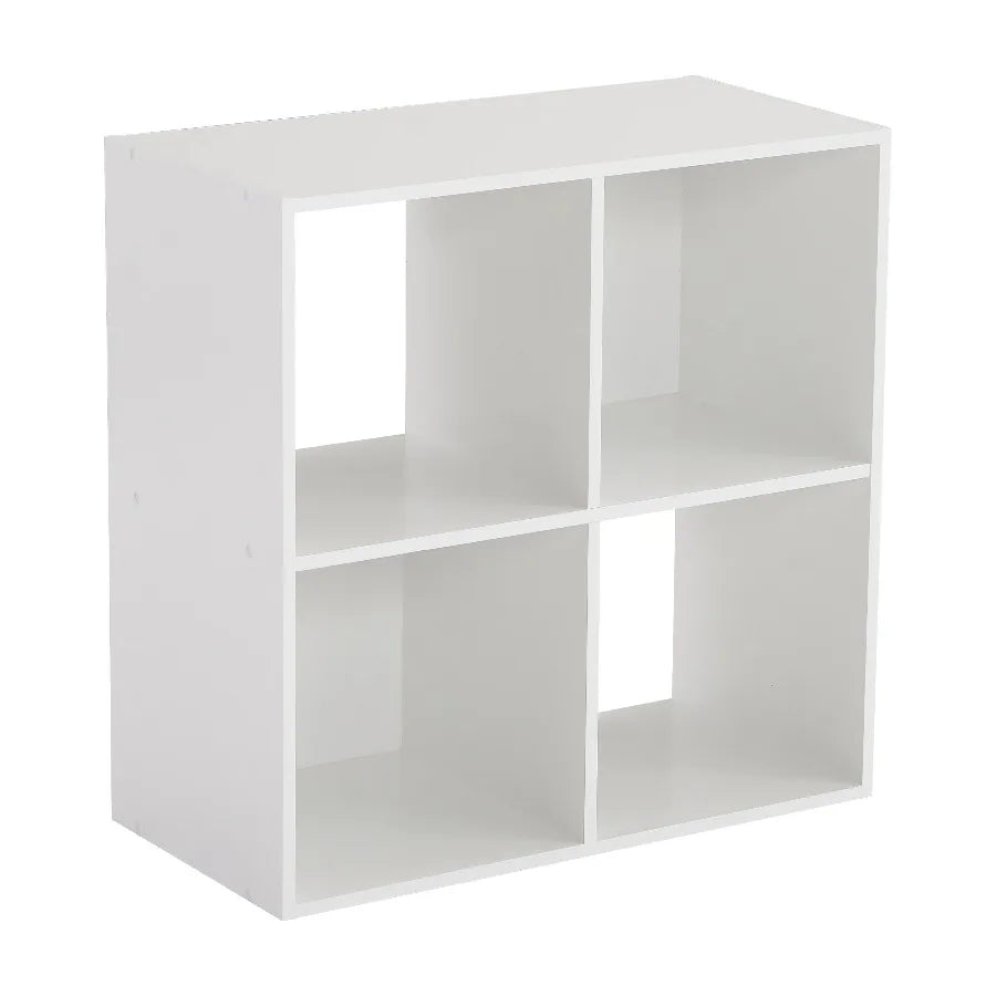 Mainstays White 4-Cube Modular Storage Organizer Shelf Unit
