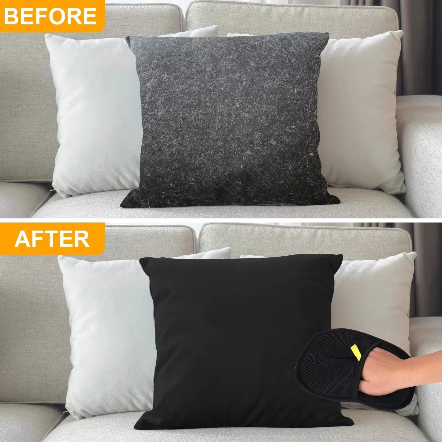 Reusable Double Sided Pet Grooming Gloves For Static Hair Removal