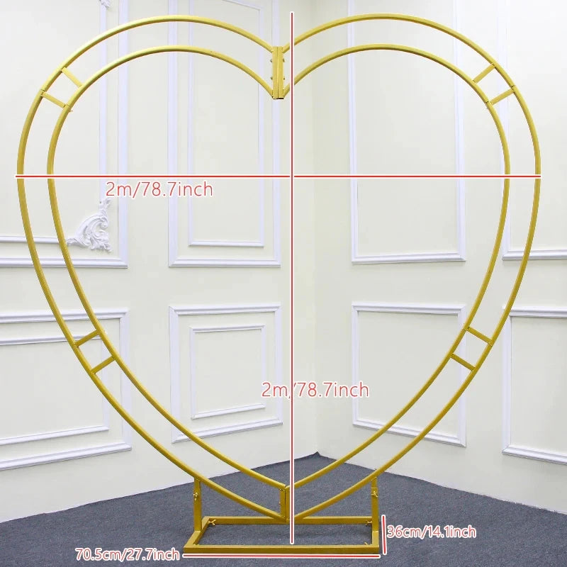 Angela Flower 5D Artificial Rose Heart Stand Wedding Backdrop