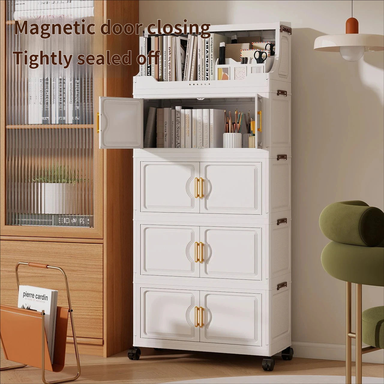 Foldable Plastic Multilayer Storage Rack For Kids Snacks And Toys