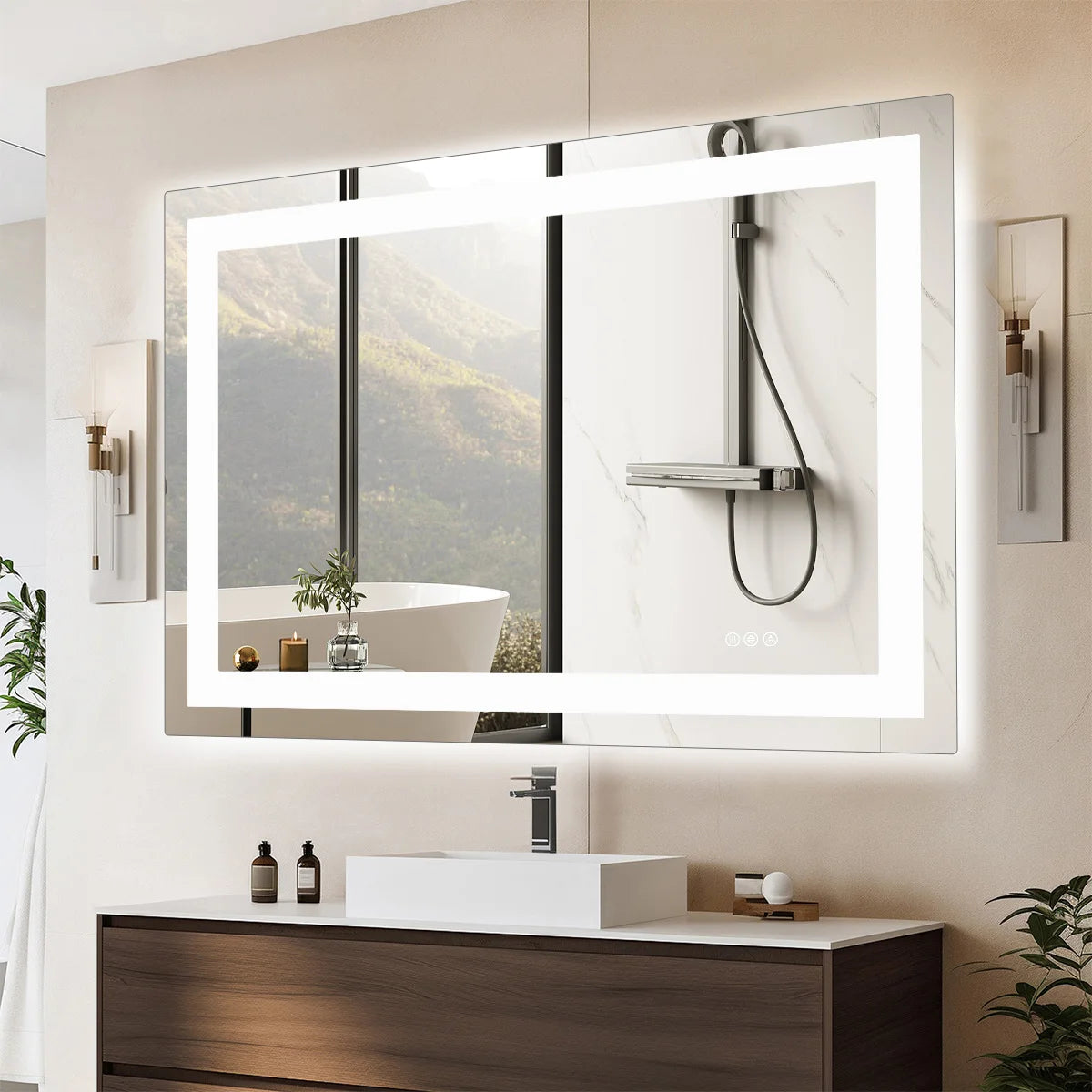 JHK LED Bathroom Vanity Mirror Featuring Backlight And Memory Function