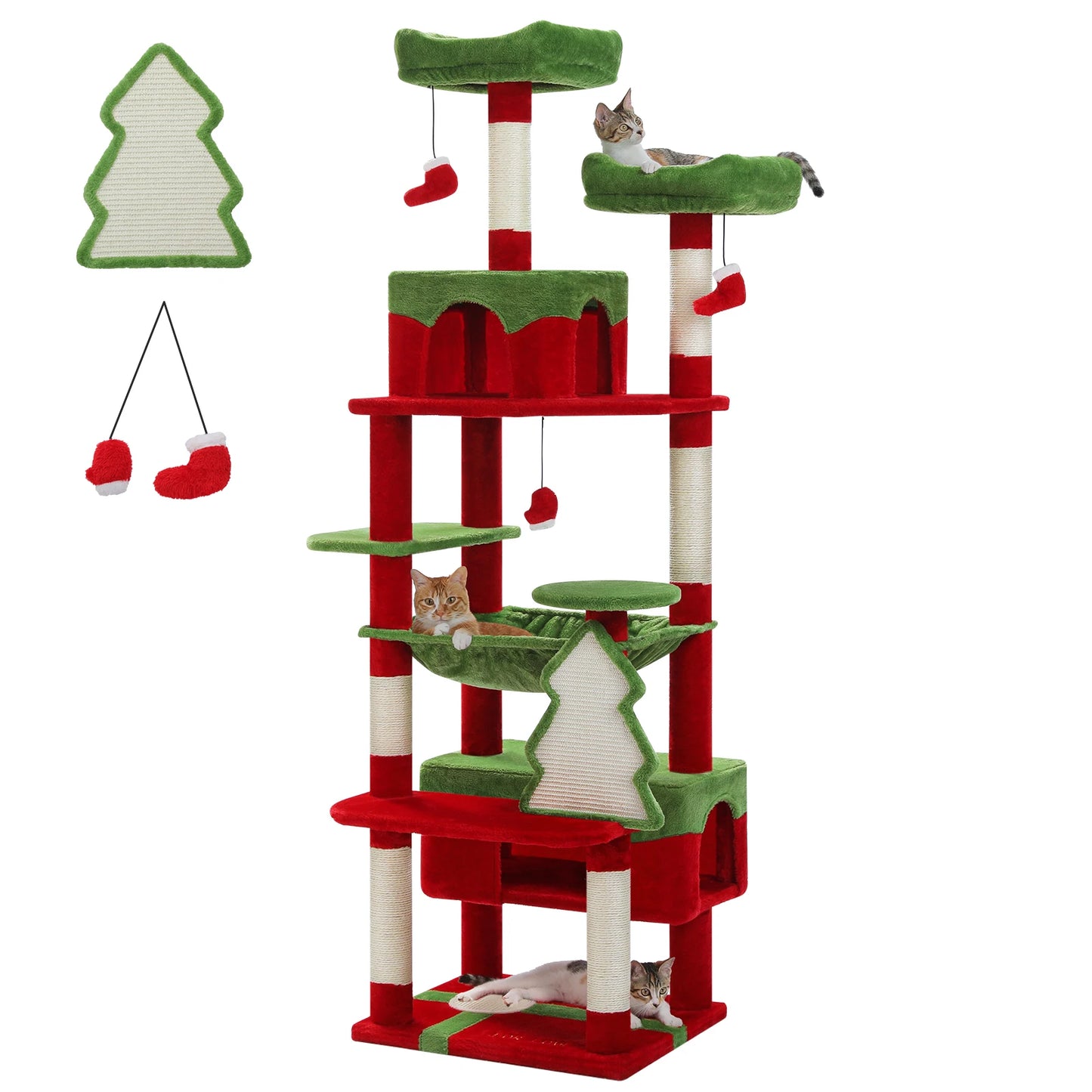 PAWZ Road Cat Tree Tower With Sisal Posts And Hammock