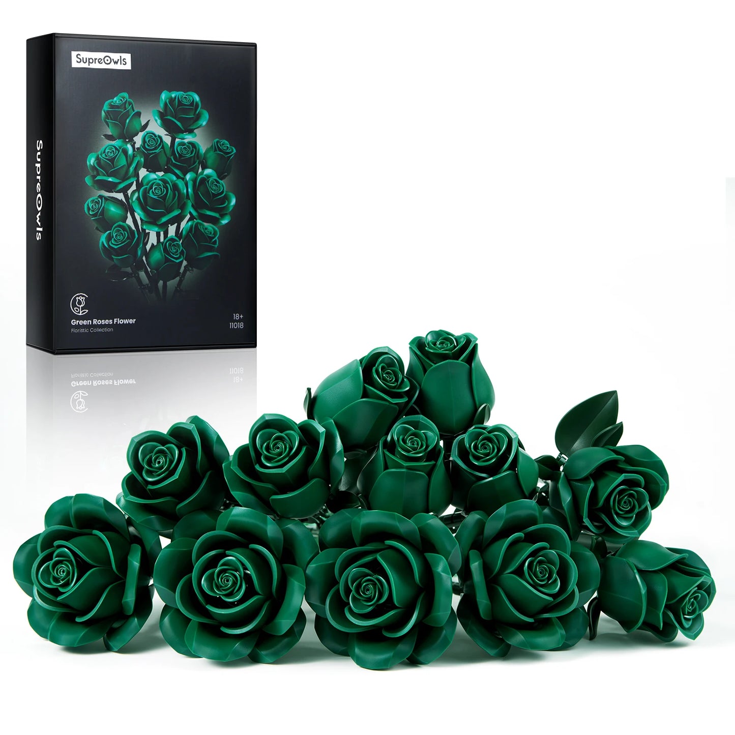 SupreOwls Roses Bouquet Building Blocks Artificial Flowers Home Decor Gift