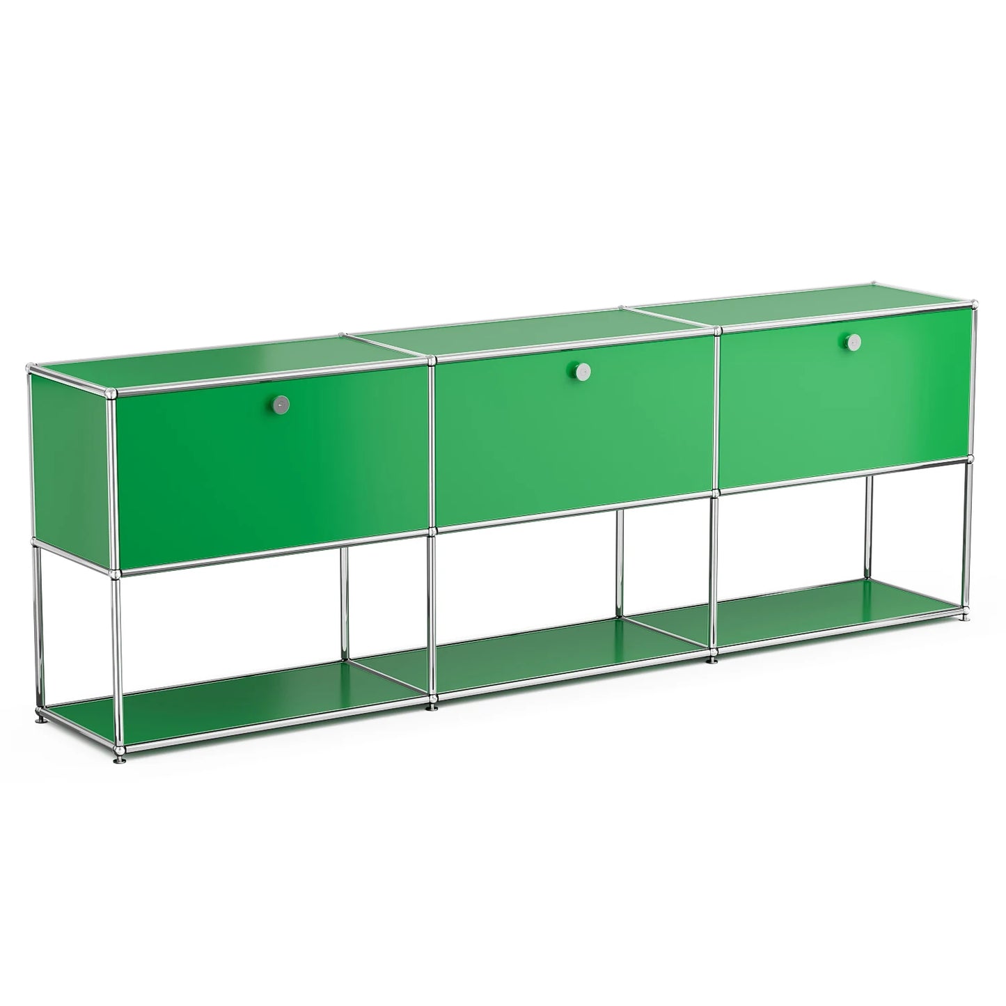 Modern Metal Frame Storage Cabinet For Living Room And Entryway