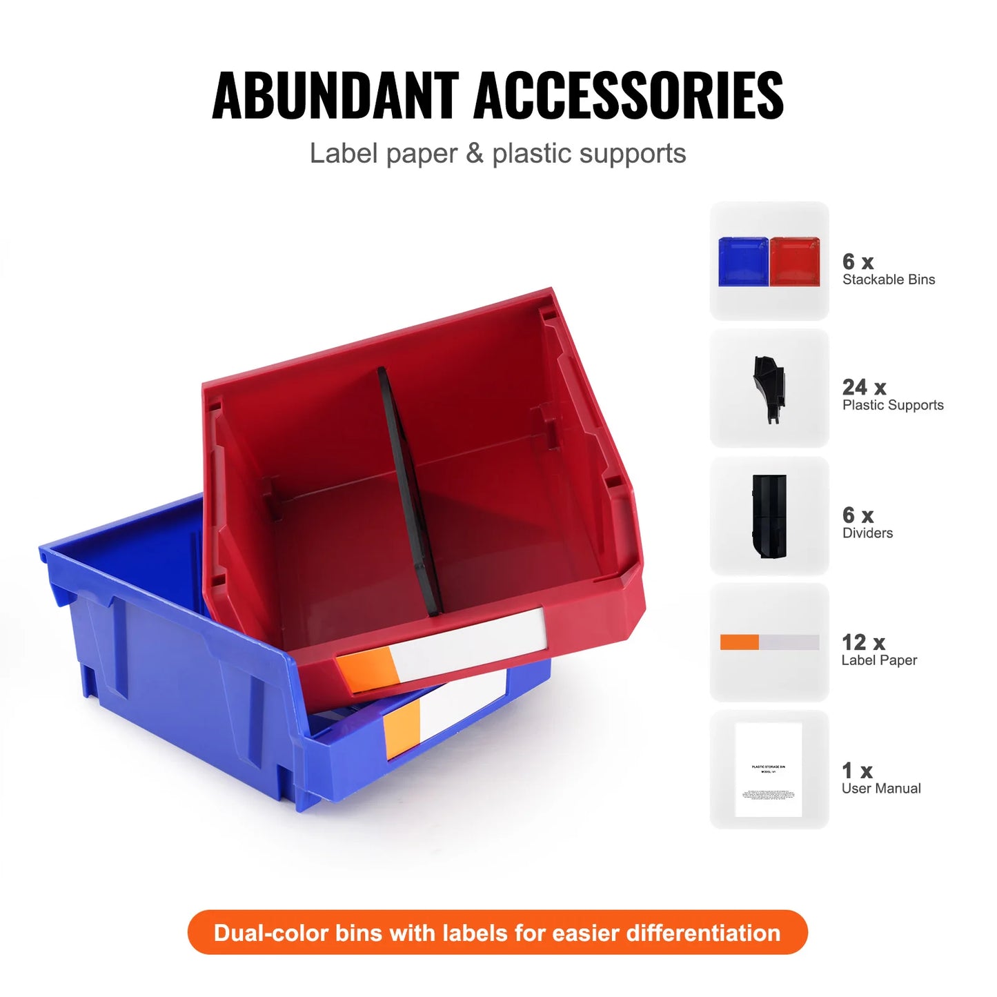 SucceBuy Stackable Wall Mounted Storage Bins For Home Organization