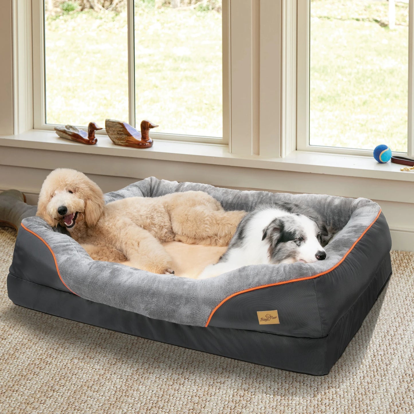 Bingopaw Removable Washable Fleece Dog Bed Soft Water Resistant Cover
