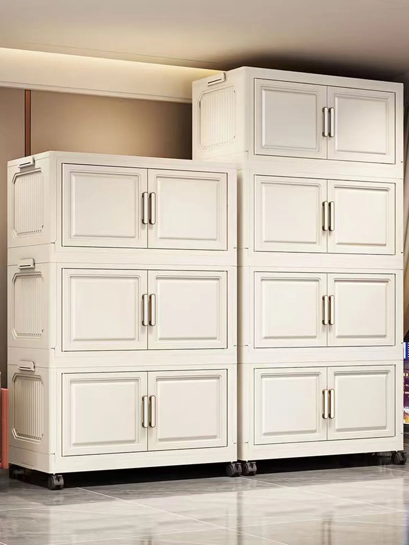 Adjustable Plastic Storage Cabinet For Home Kitchen Organization