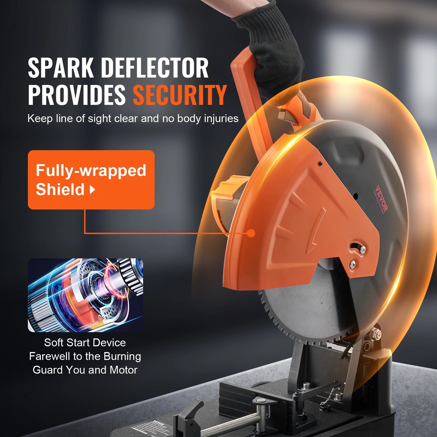 Succebuy 2800W Professional Chop Saw For Industrial Steel Cutting