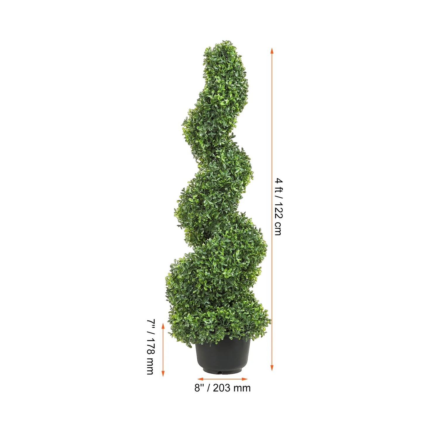 Artificial Boxwood Tower Topiary Spiral Outdoor Garden Decor