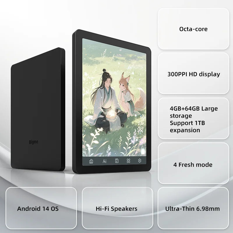 BIGME B6 Advanced E Ink Touchscreen Digital Ebook Reader Android