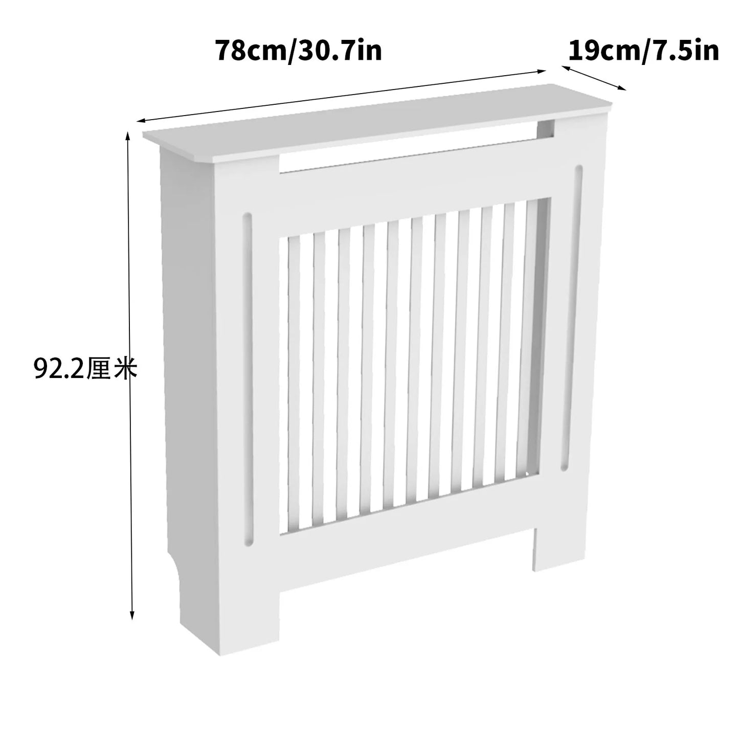 Modern Wood Radiator Cover With Storage Shelf And Grill Design