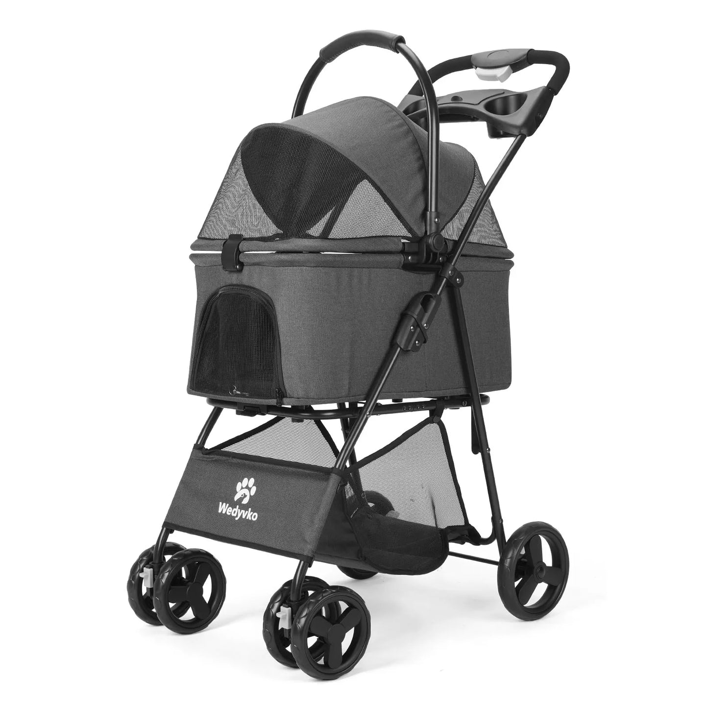 3 In 1 Waterproof Pet Stroller With Removable Carrier Handles