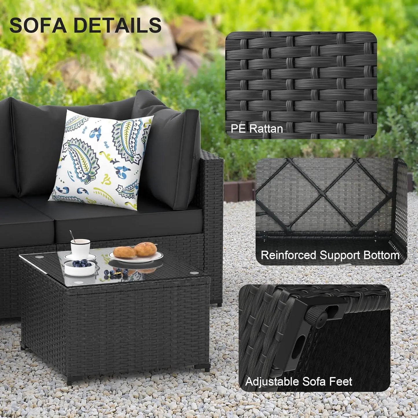 Guohe Outdoor Patio Conversation Set With Fire Pit Table