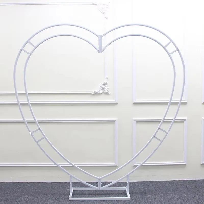 Angela Flower 5D Artificial Rose Heart Stand Wedding Backdrop