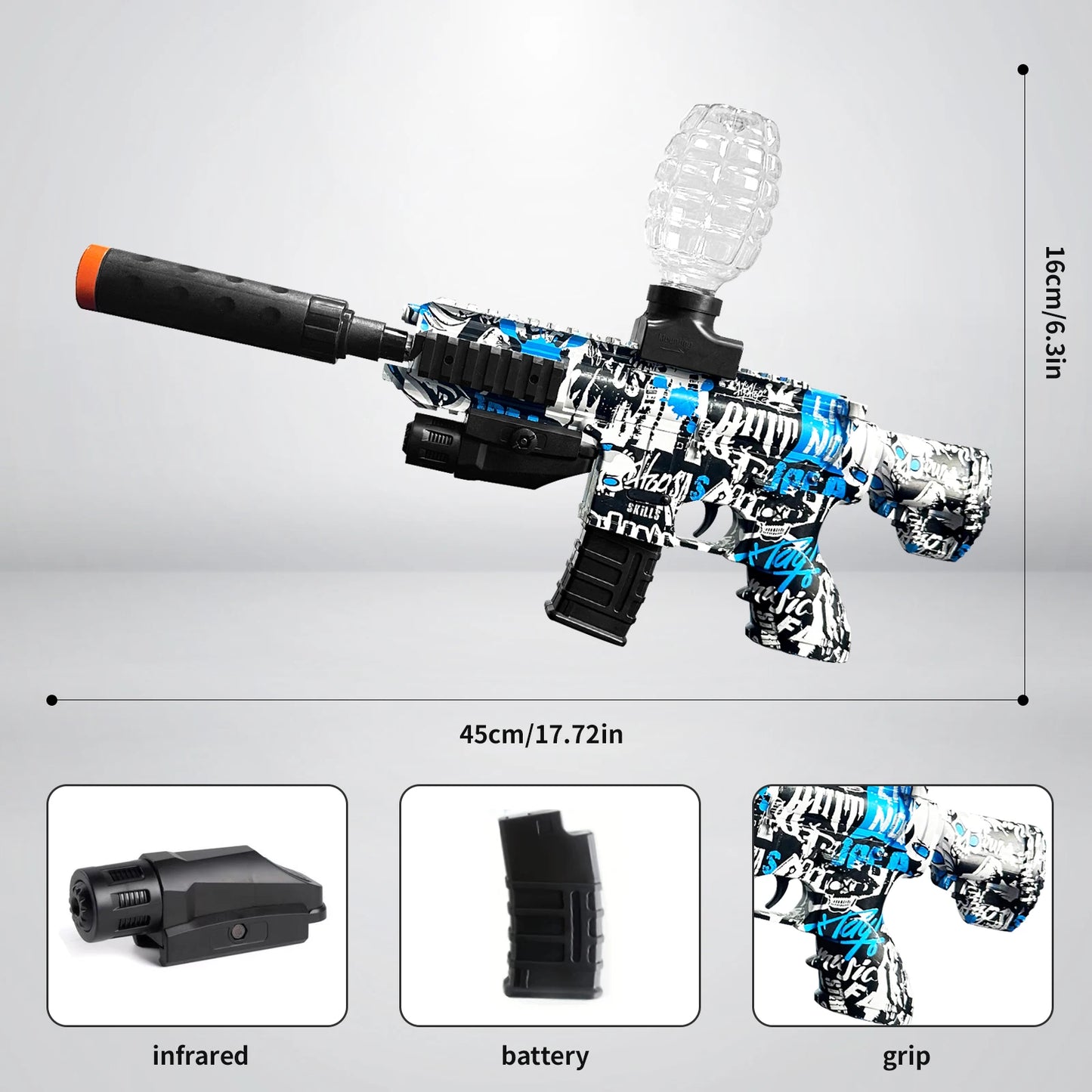 Electric Gel Blaster High Speed Splat Gun Outdoor Gaming Toy
