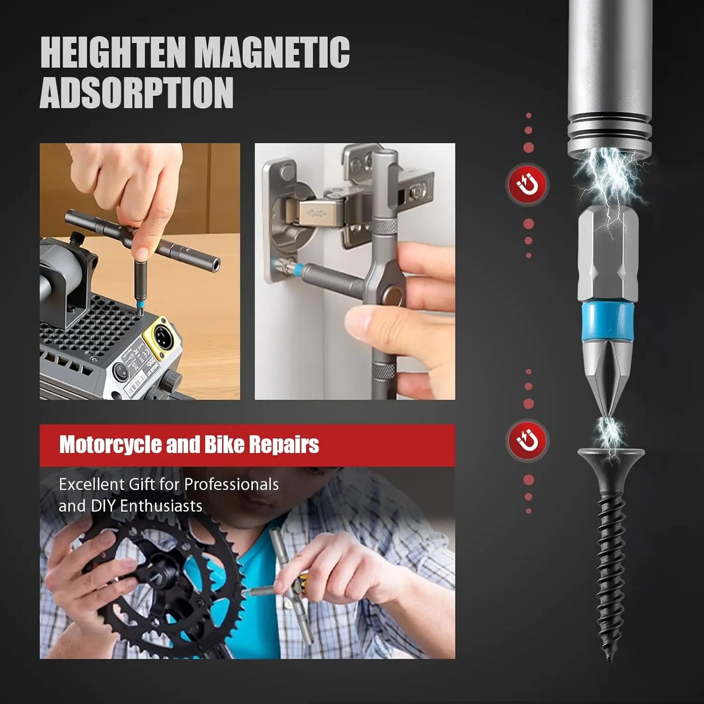 Vman 24in1 Multifunction Ratchet Screwdriver With Magnetic Bits