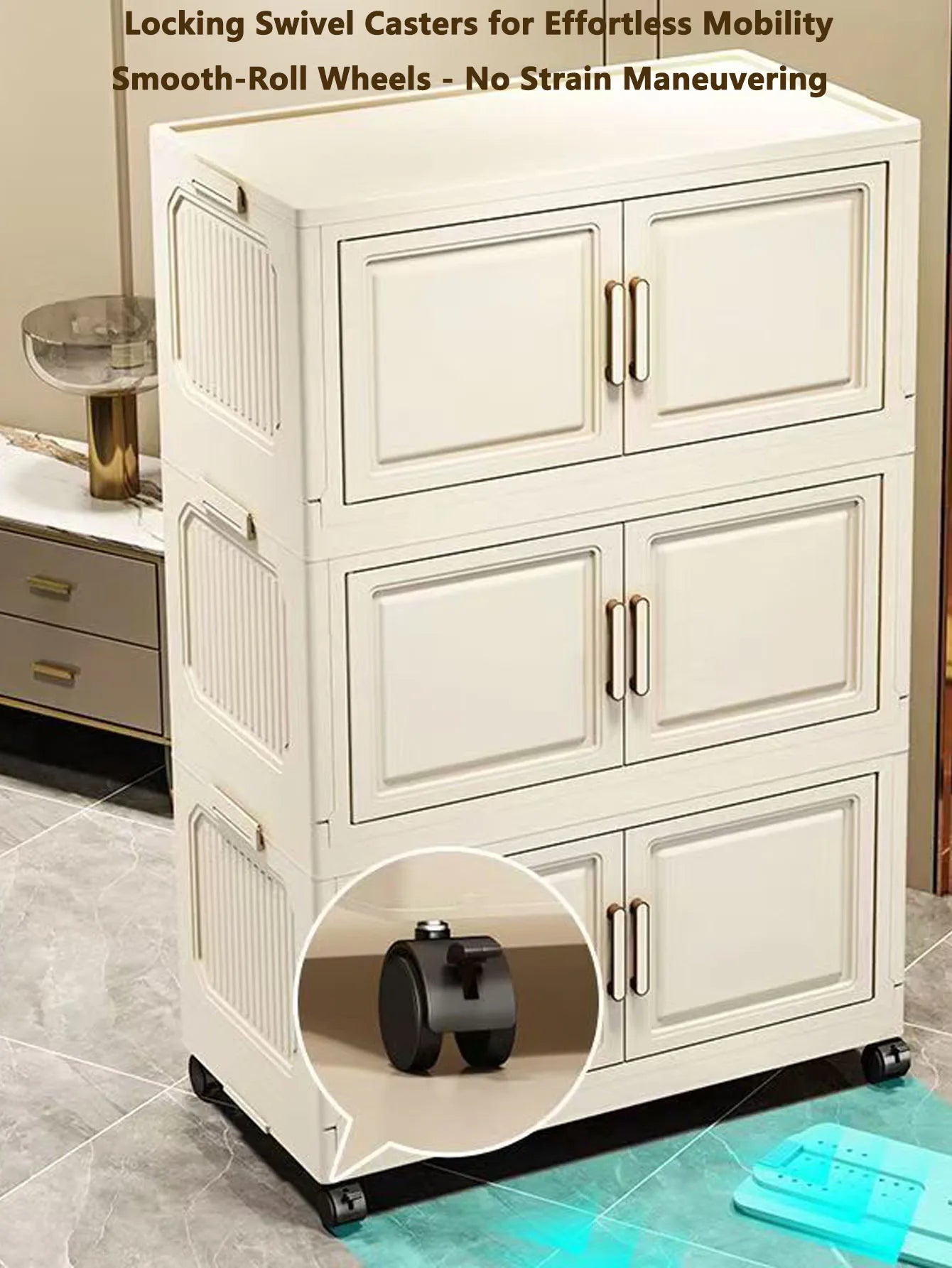 Adjustable Plastic Storage Cabinet For Home Kitchen Organization
