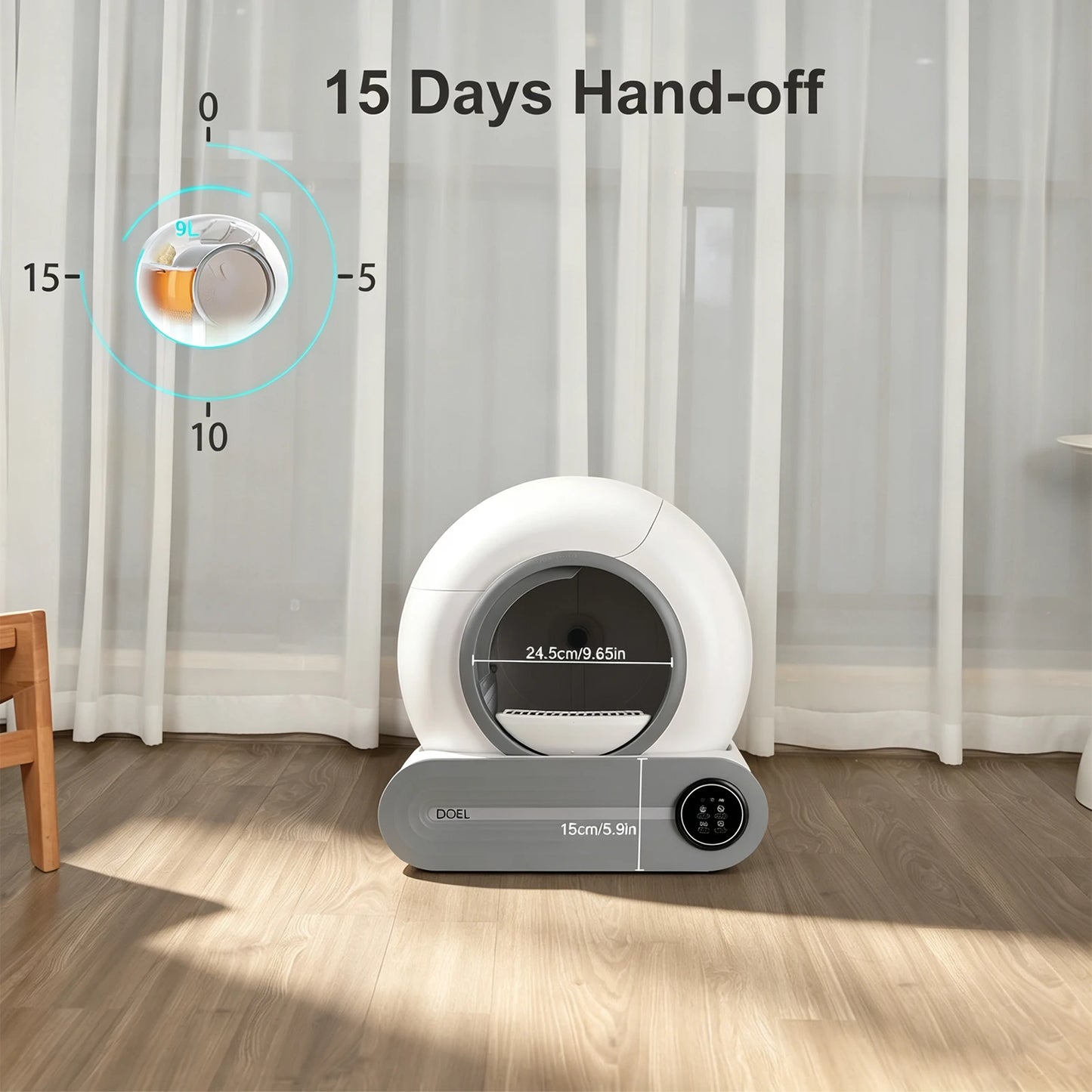 DOEL Smart Automatic Self Cleaning Litter Box With App Control