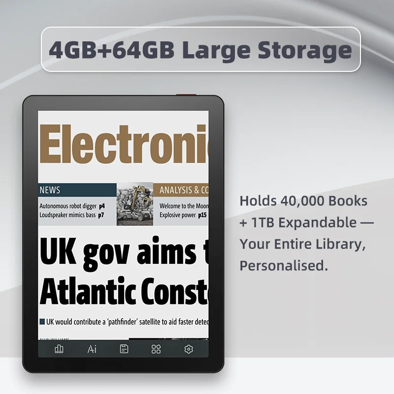 BIGME B6 Advanced E Ink Touchscreen Digital Ebook Reader Android