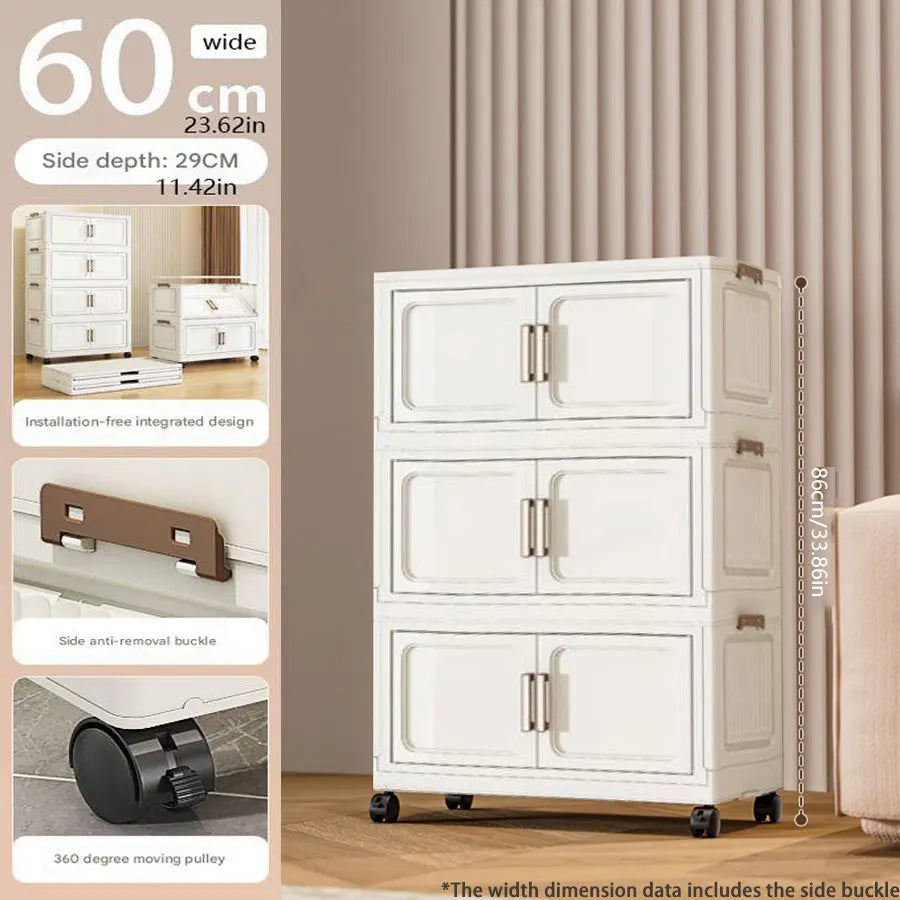 Adjustable Plastic Storage Cabinet For Home Kitchen Organization
