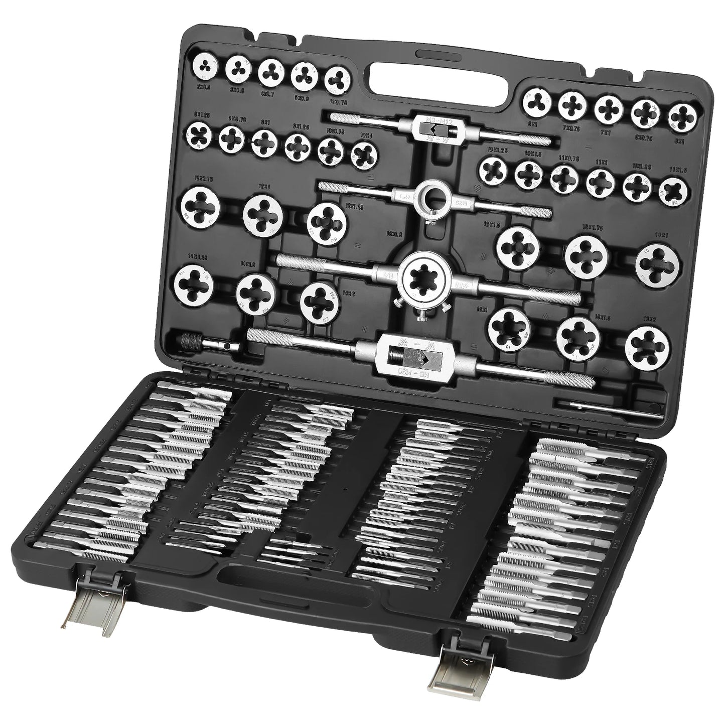 SucceBuy Tap Die Set Metric Sae Bearing Steel Threading Tools