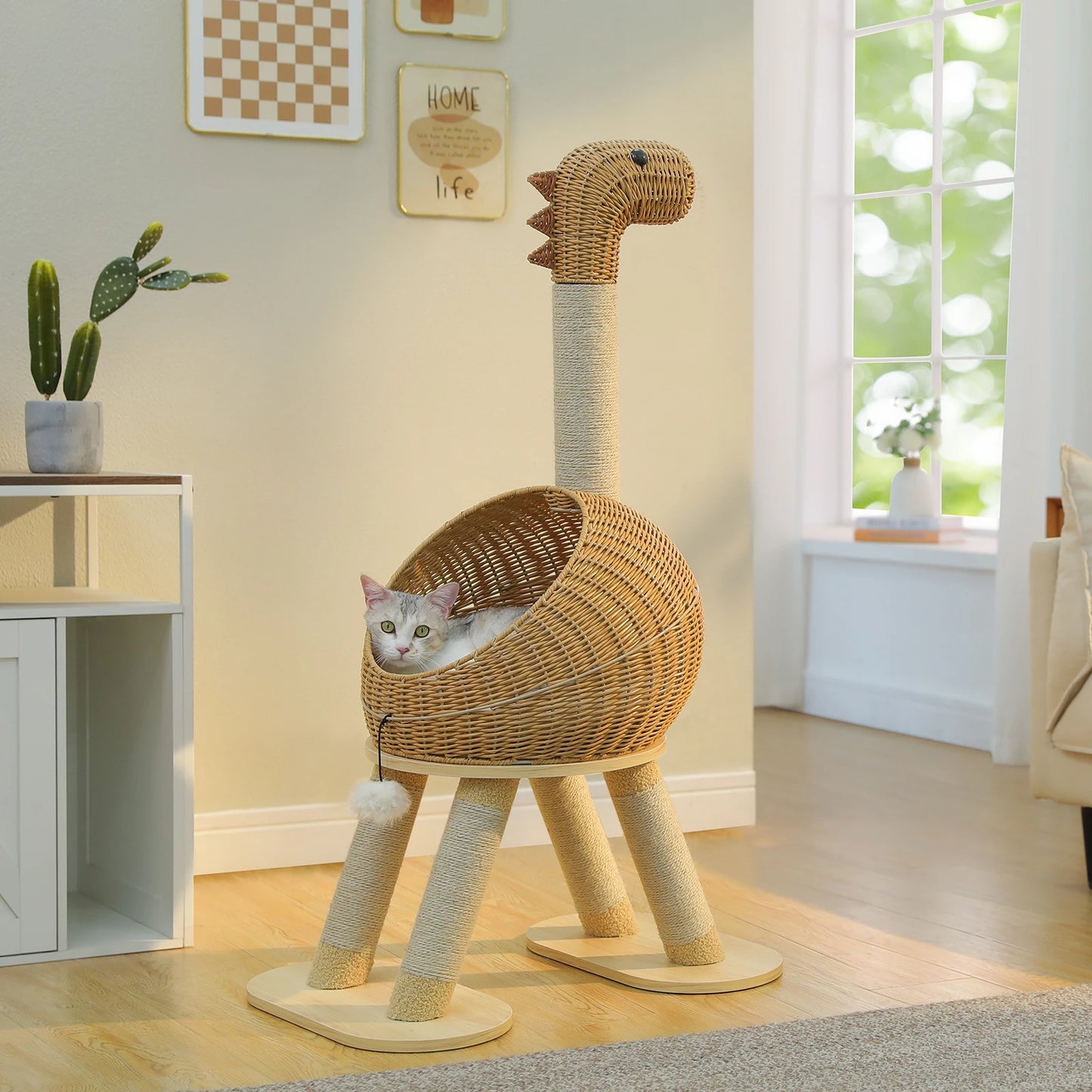 PAWZ Road Dinosaur Cat Tree Tower With Sisal Scratching Posts