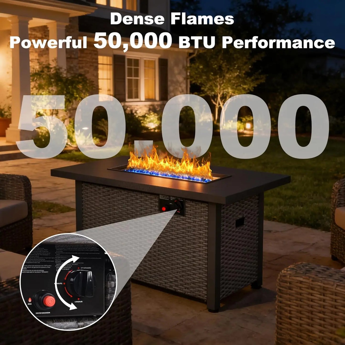 Guohe Outdoor Patio Conversation Set With Fire Pit Table