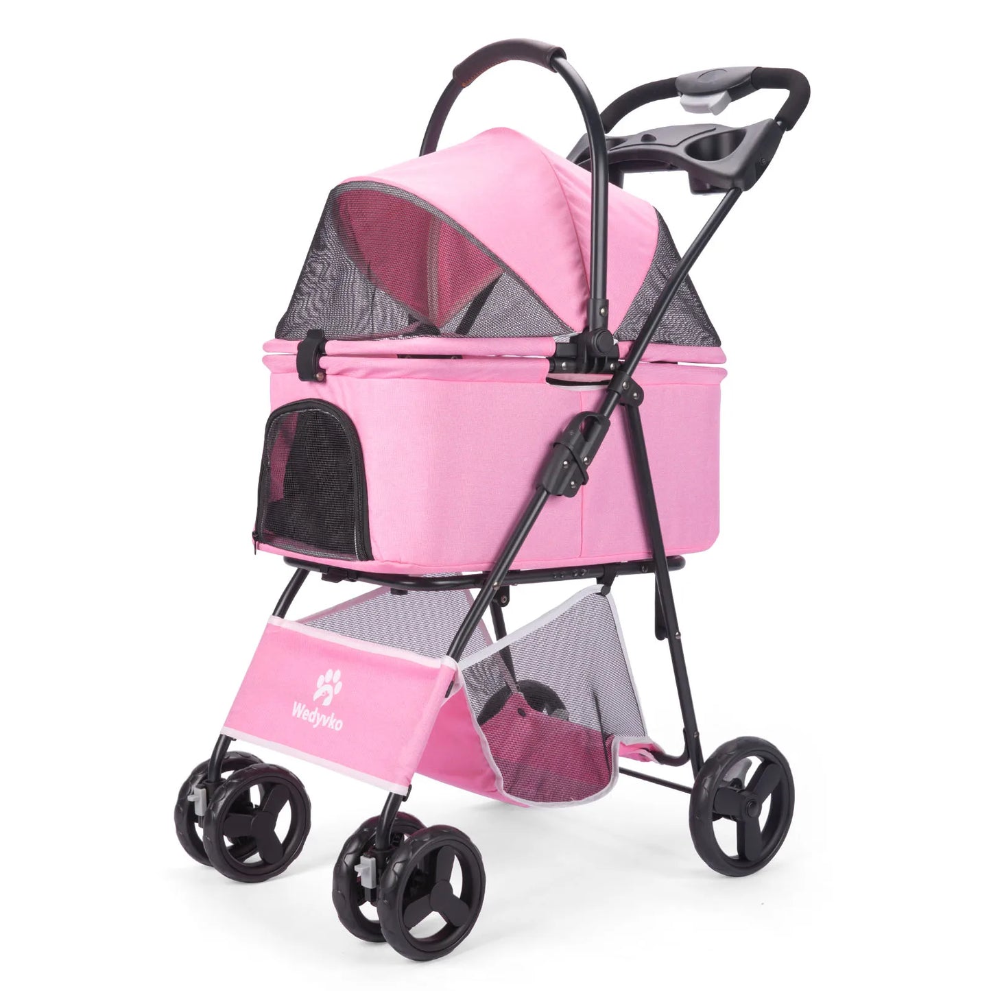 3 In 1 Waterproof Pet Stroller With Removable Carrier Handles