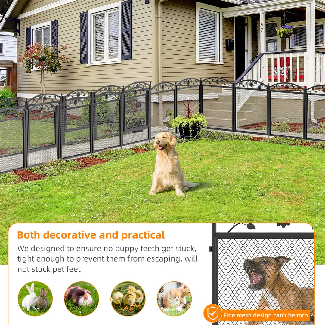 Bingopaw Eight Panel Heavy Duty Metal Dog Playpen With Pad