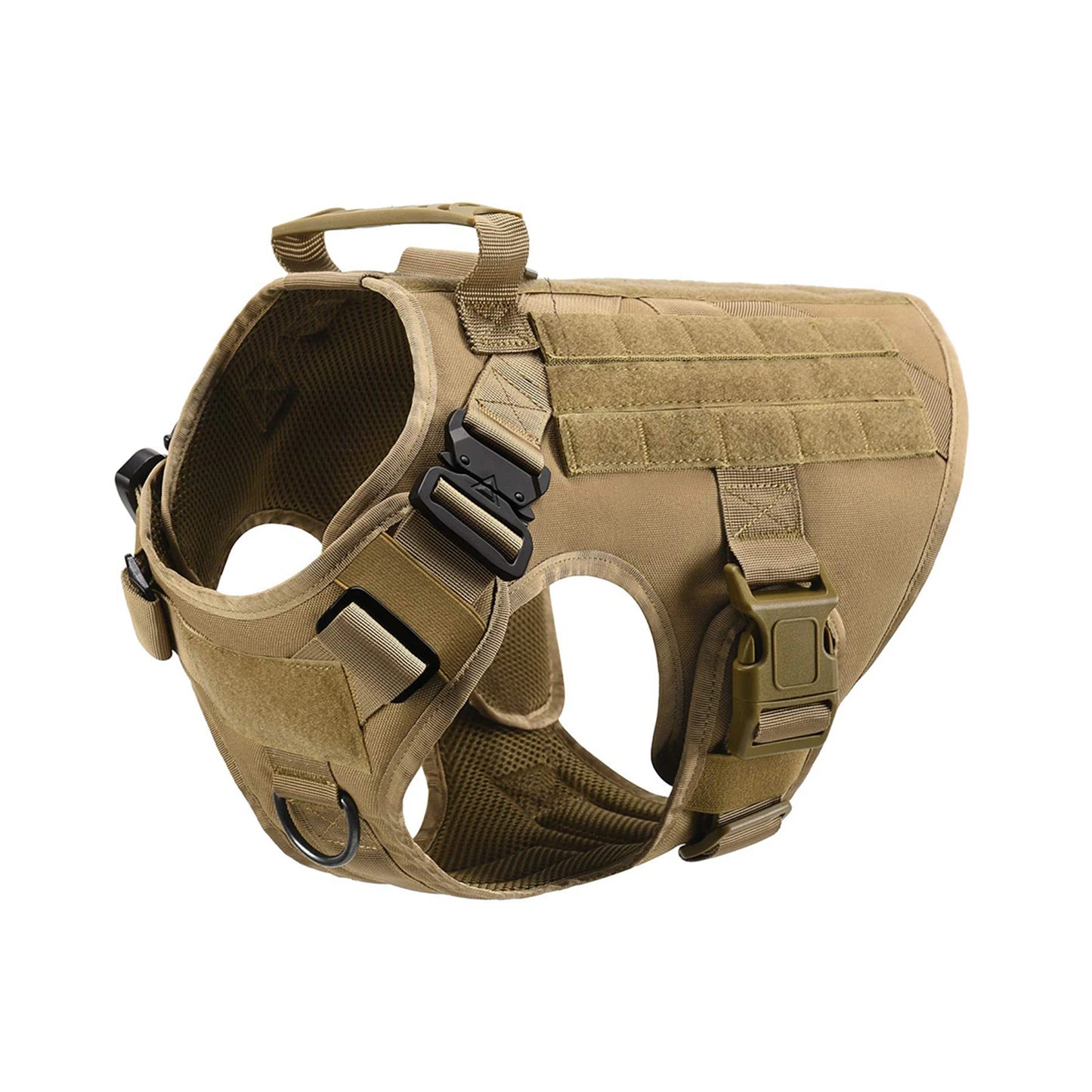 Tactical Padded Nylon Dog Harness Vest With Molle Pouches