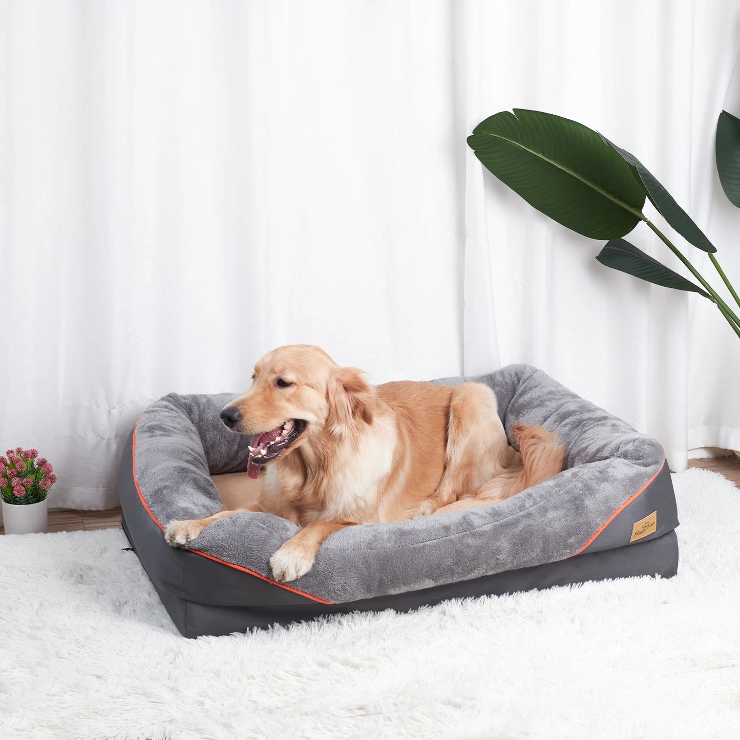 Bingopaw Removable Washable Fleece Dog Bed Soft Water Resistant Cover