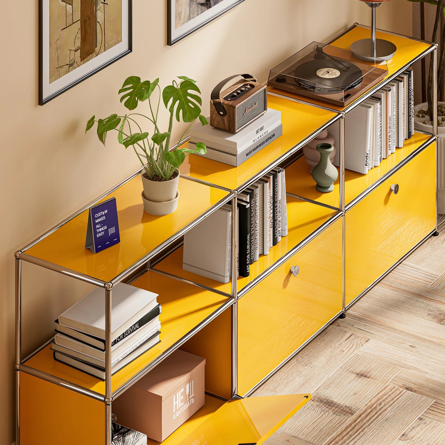 Modern Stainless Steel Storage Cabinet For Living Room And Office
