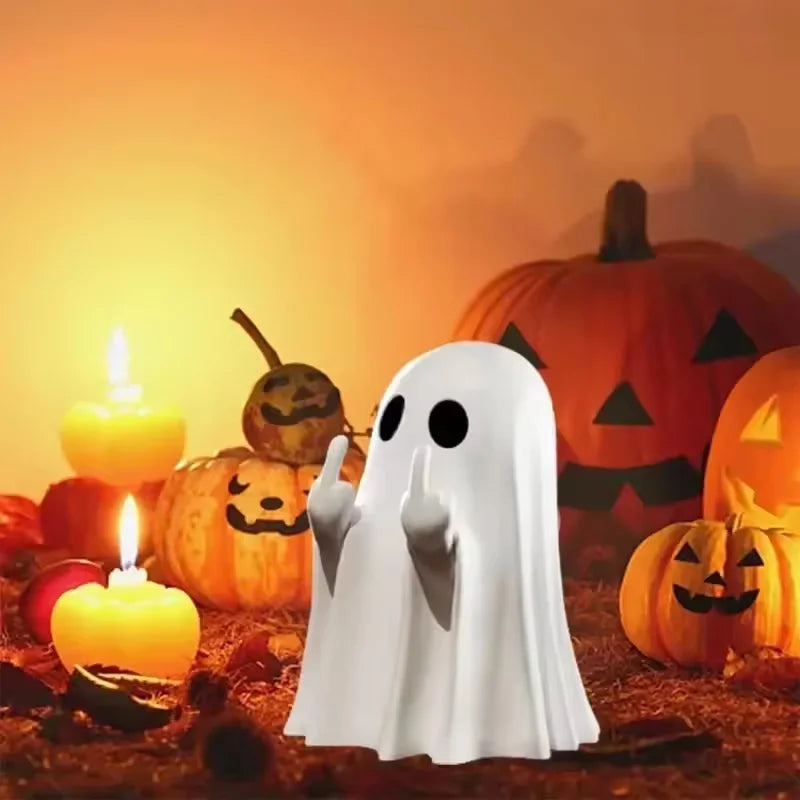 Cute Ghost Resin Statue Halloween Desk And Shelf Decor Ornament