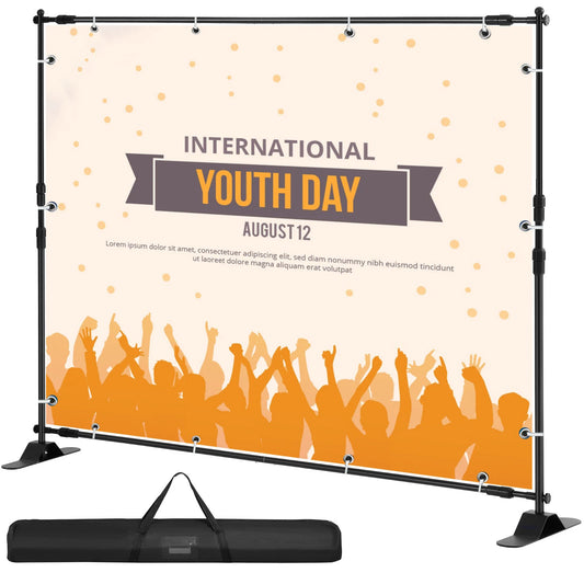 Succebuy Adjustable Telescopic Backdrop Banner Stand For Wedding Event Photography And Video Background Support