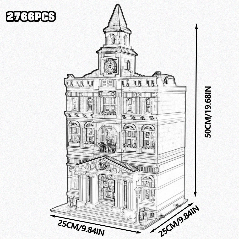 Urban Street View Building Blocks Assembly Set For Home Decor
