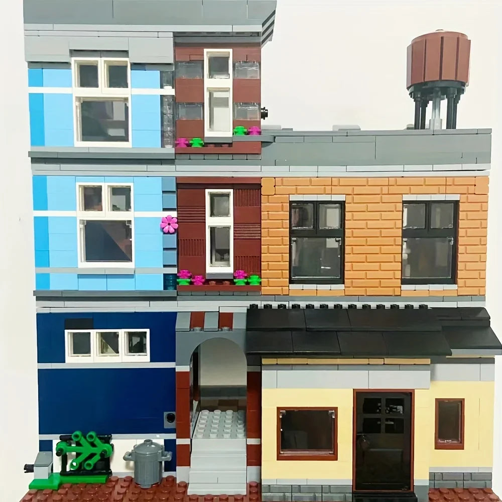 Urban Street View Building Blocks Assembly Set For Home Decor