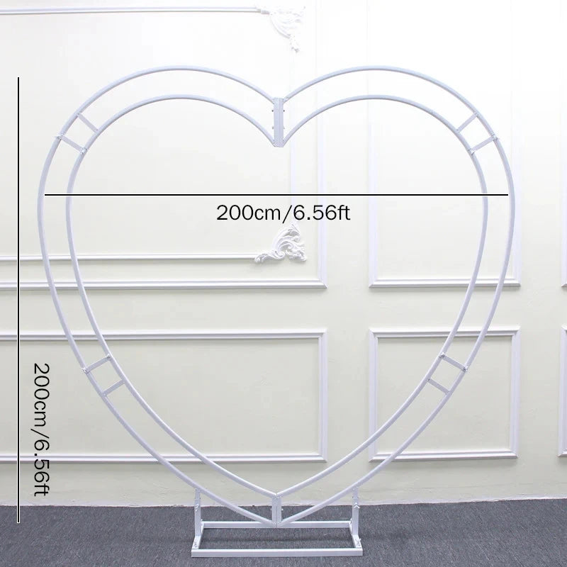 Angela Flower 5D Artificial Rose Heart Stand Wedding Backdrop