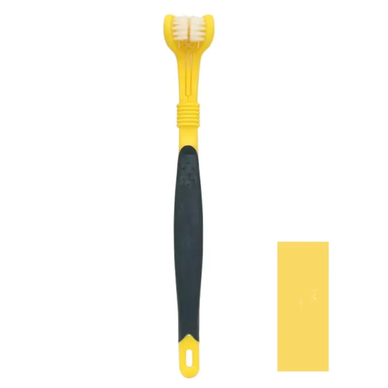 Three Sided Pet Toothbrush Removes Tartar And Freshens Breath