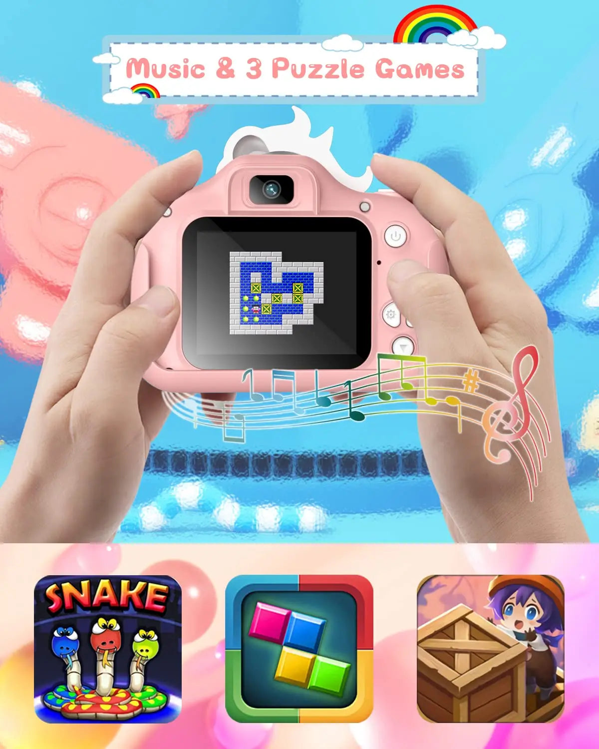 DIAMOOKY Kids Mini Camera 1080P HD Digital Camcorder Toy