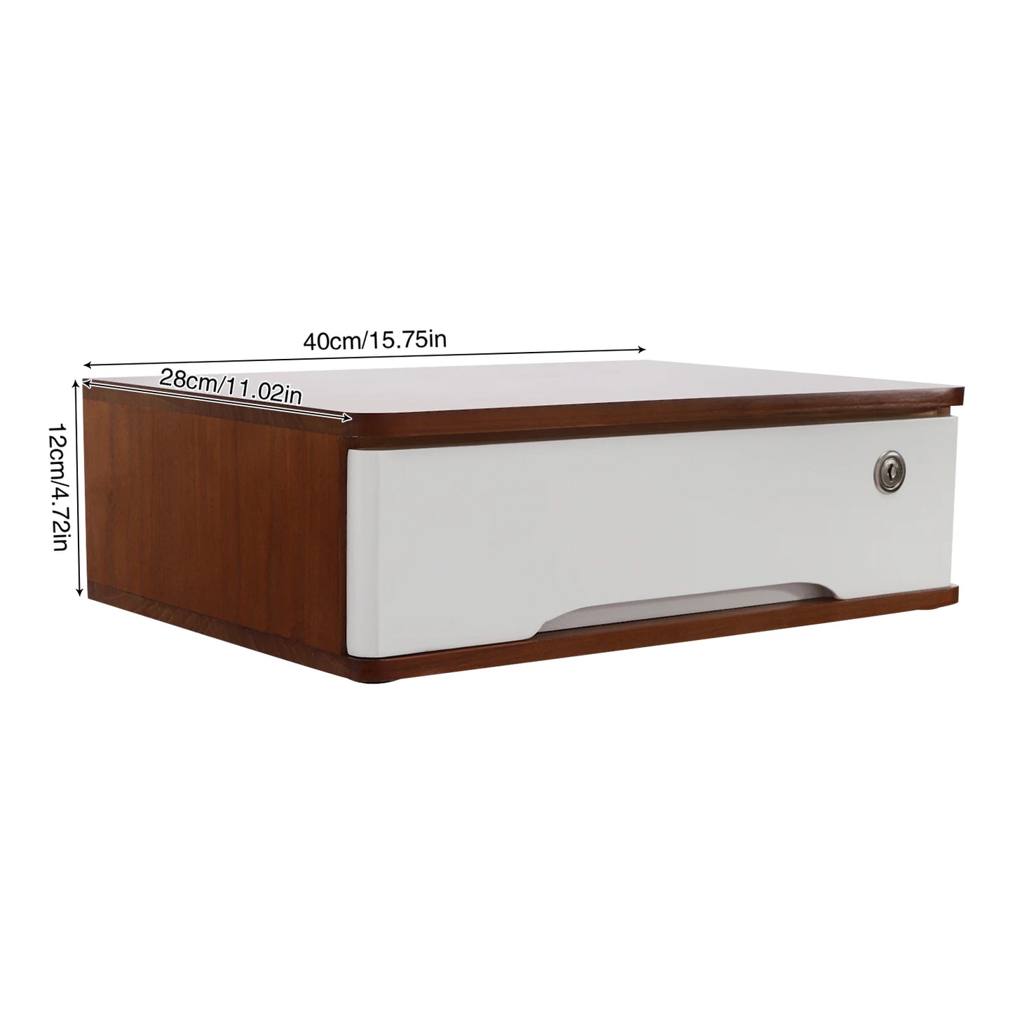 Eco Friendly Wooden Desktop Storage Box With Lockable Drawers