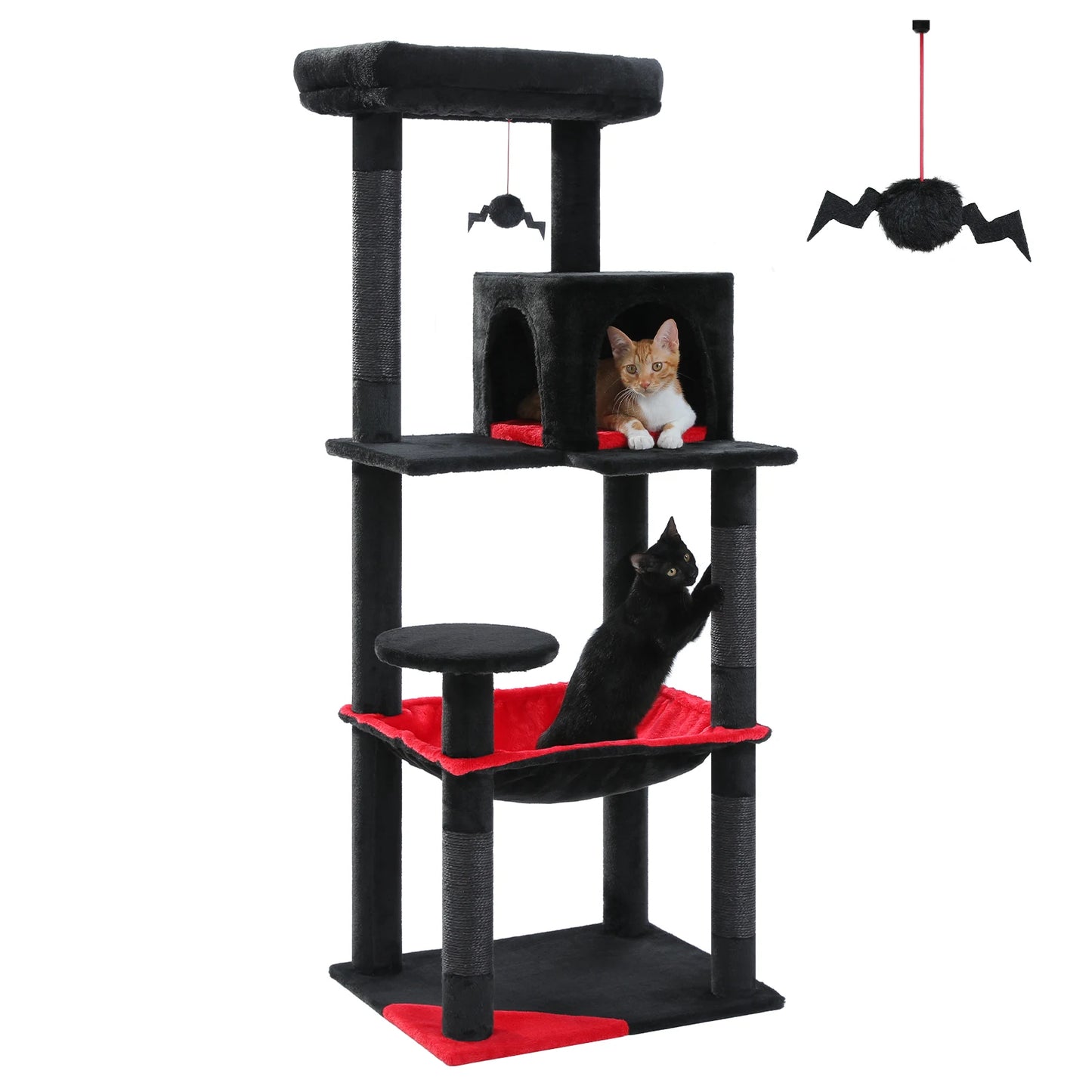 PawZ Road 5 Level Cat Tree Tower Hammock Sisal Posts