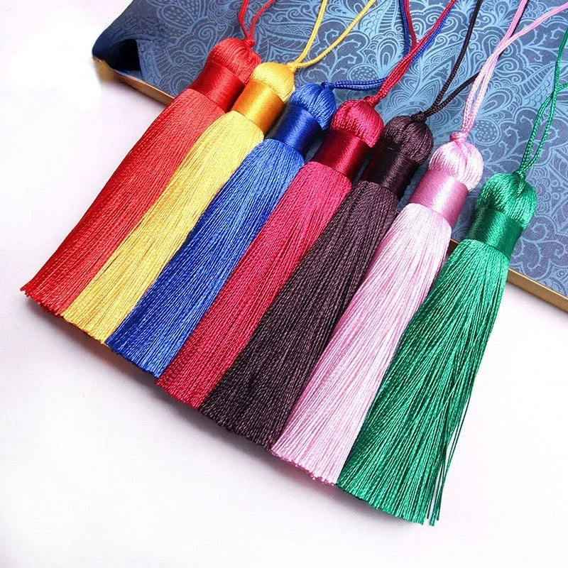 Premium Polyester Tassels With Cord Loops For Jewelry Making