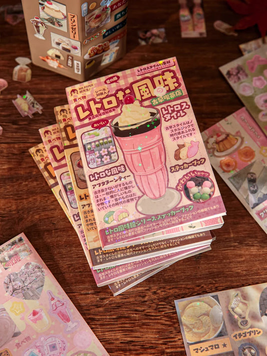 Vintage Retro Doodle Sticker Book For DIY Crafting Projects